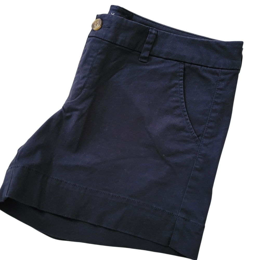AEO || Size 14 Navy Blue Midi Stretch Shorts